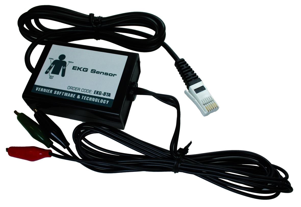 Vernier EKG-Sensor (Herzstrom) (EKG-BTA) zeichnet ein Elektrokardiogramm auf