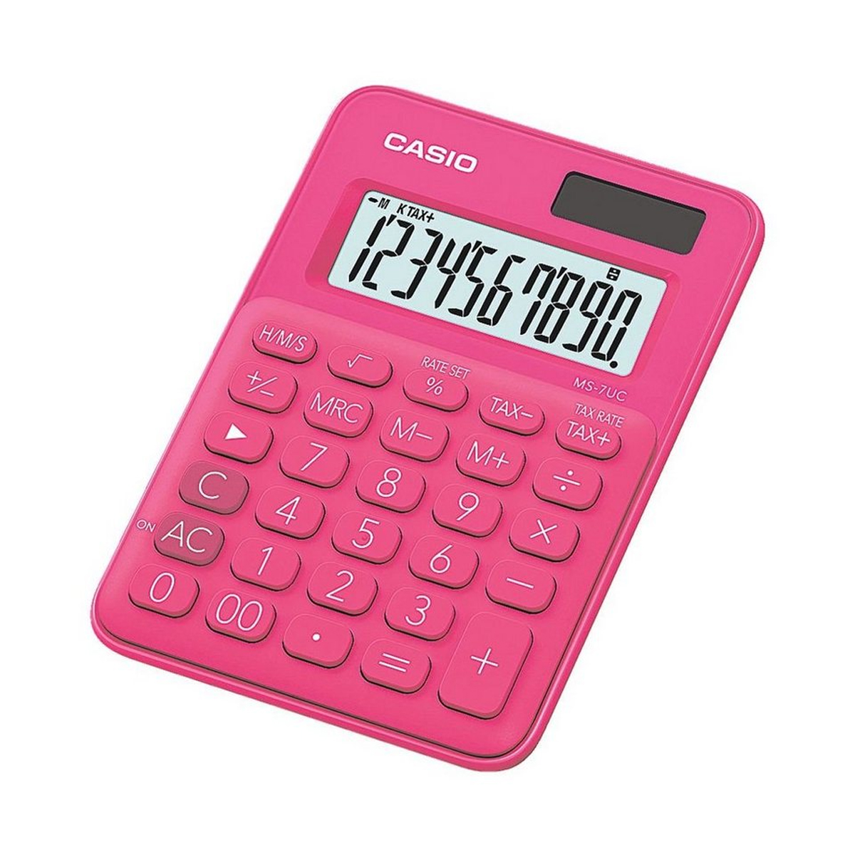Casio MS-7 UC RD anzeigender Tischrechner rot 