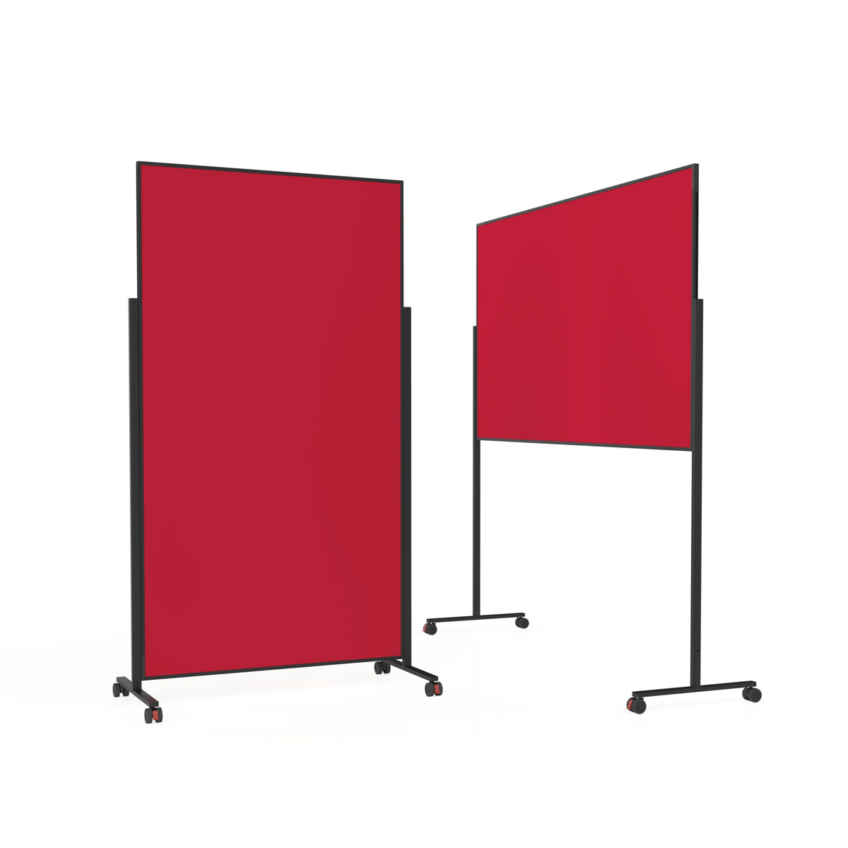 Magnetoplan 1181206 Design-Moderationstafel VarioPin rot 180 x 100cm, Rahmen schwarz