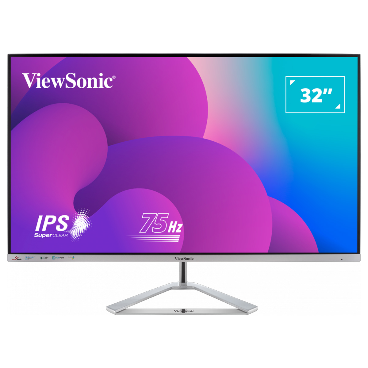 ViewSonic VX3276-MHD-3, 32'' (81cm) Full HD IPS QHD Monitor 