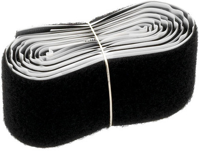MONACOR CS-5100/SW Selbstklebendes Klettband, 100 cm, schwarz