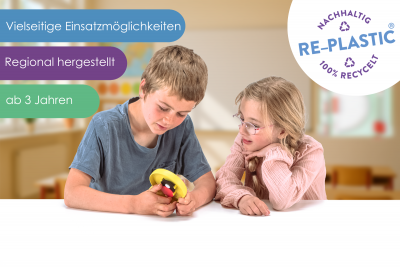 Wissner Lernuhr aus RE-Plastic® 11 cm Durchmesser  Wissner Lernuhr aus RE-Plastic® 11 cm Durchmesser