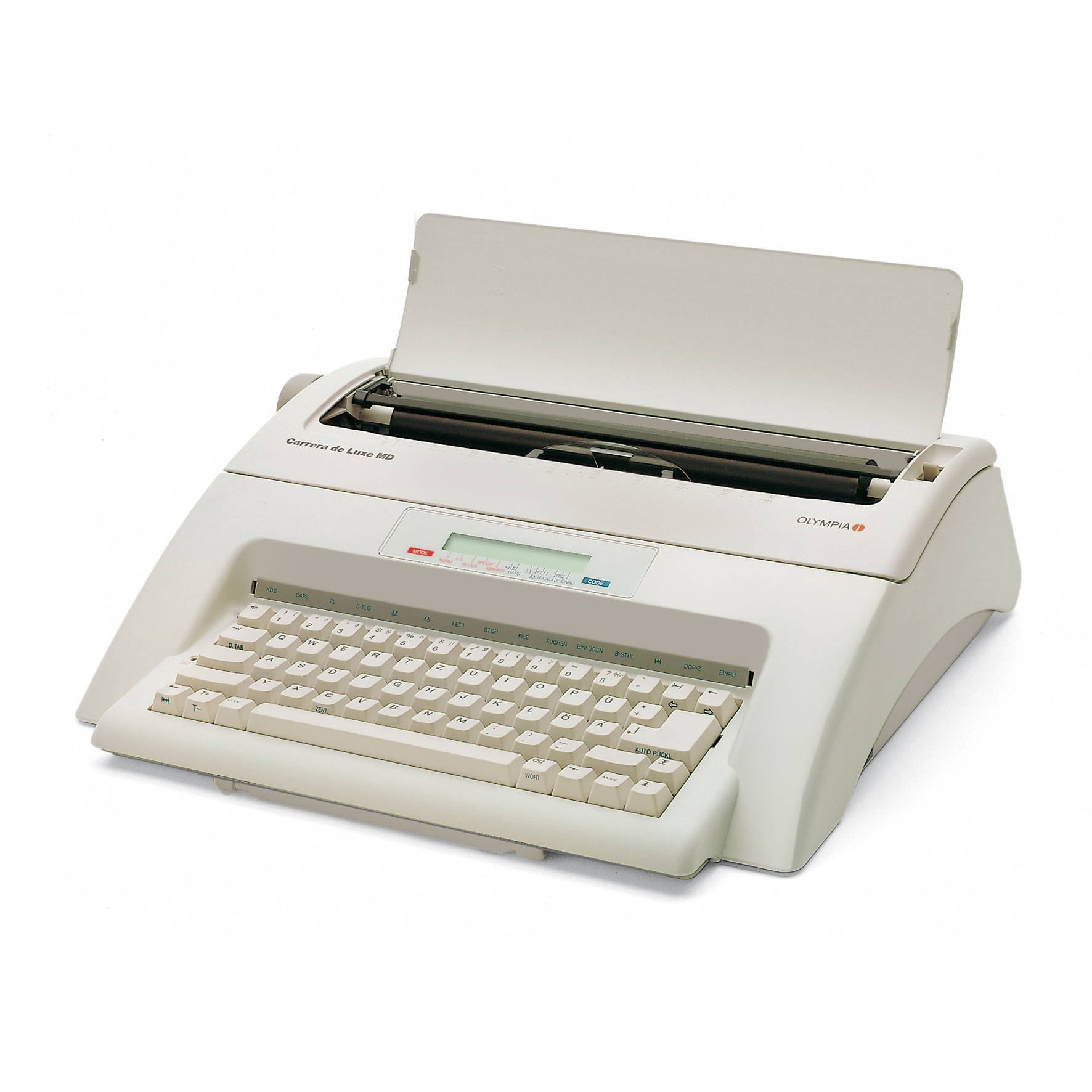 Olympia Schreibmaschine Carrera de luxe MD / mit LCD-Display / 11-Zeichen pro Sekunde / Typrenrad 10 