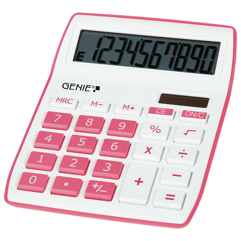 Genie 840 P Tischrechner, Dual Power, pink 