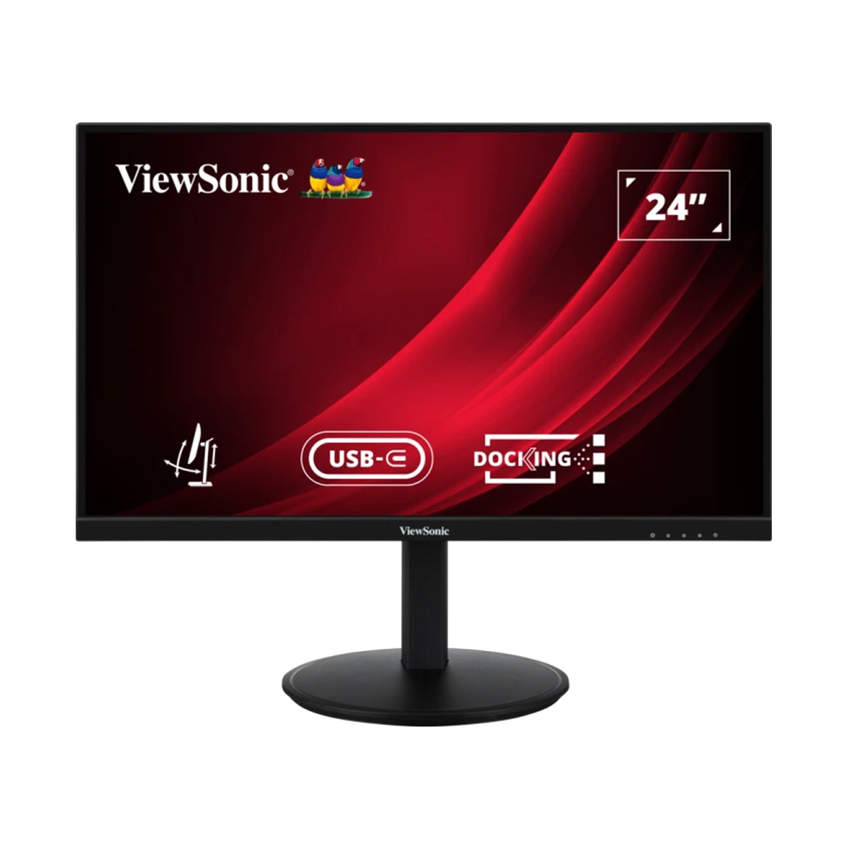 ViewSonic VG2409U-2, 24'' (61cm) Full HD Ergonomischer Docking Monitor mit USB-C Hub