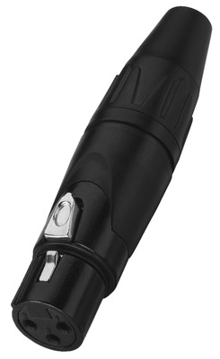 MONACOR XLR-823/J/SW XLR-Kupplung, 3-polig