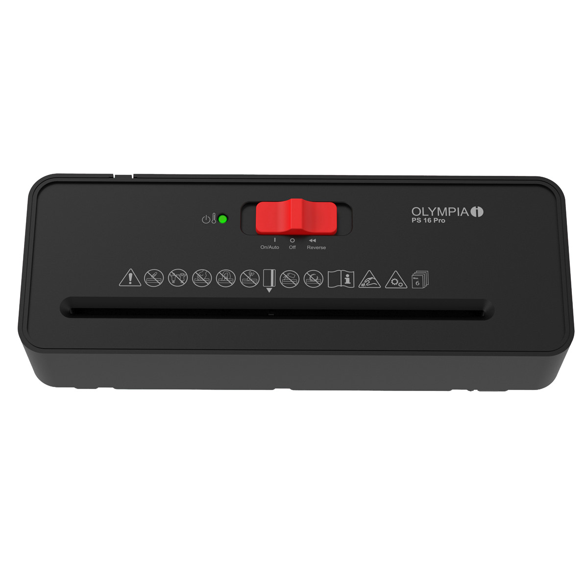 Olympia PS 16 Pro Papierschredder schwarz, Aktenvernichter-Aufsatz 