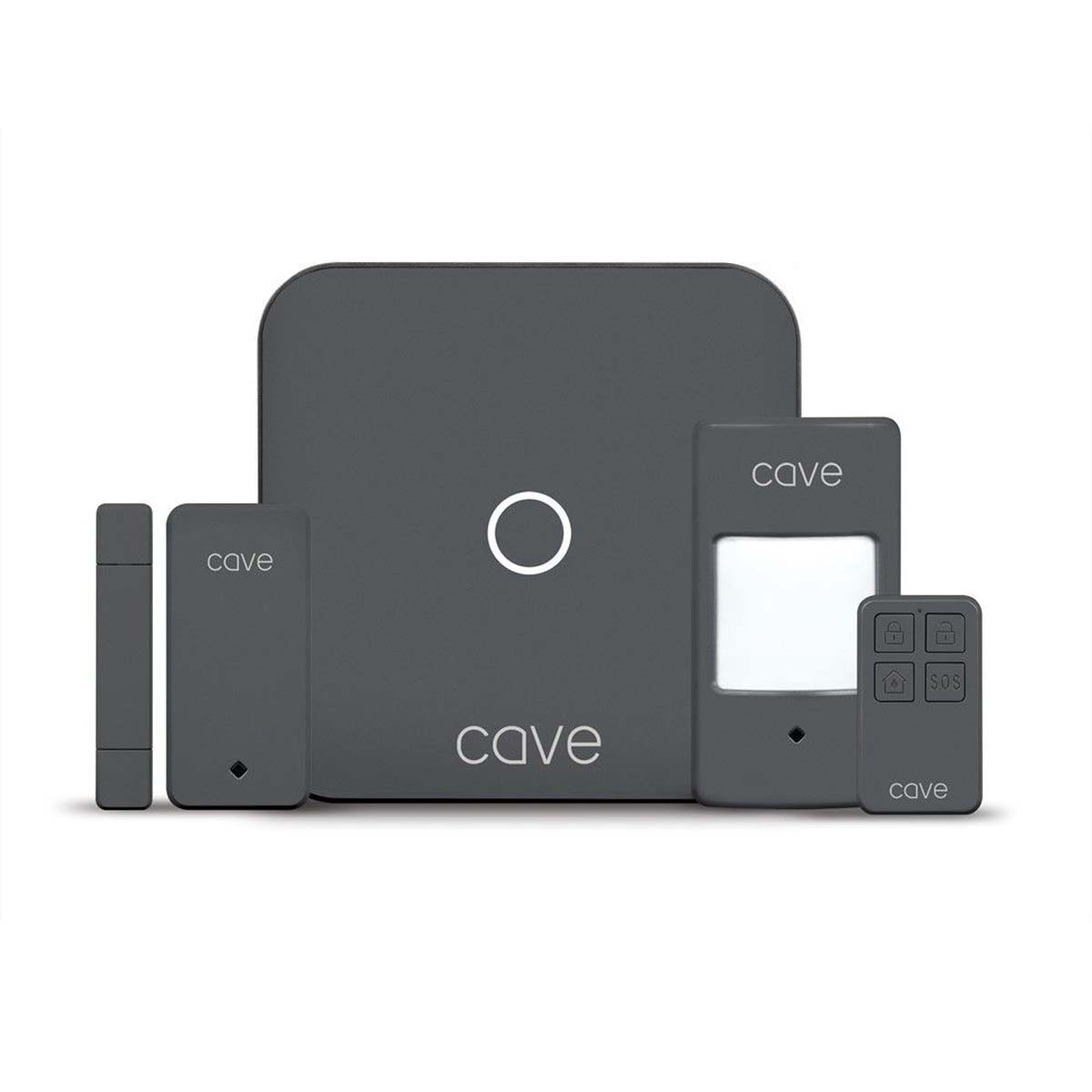 Veho VHS-001-SK Höhle Starter Kit Smart Home, Wireless/WLAN Security Alarmanlage in grau