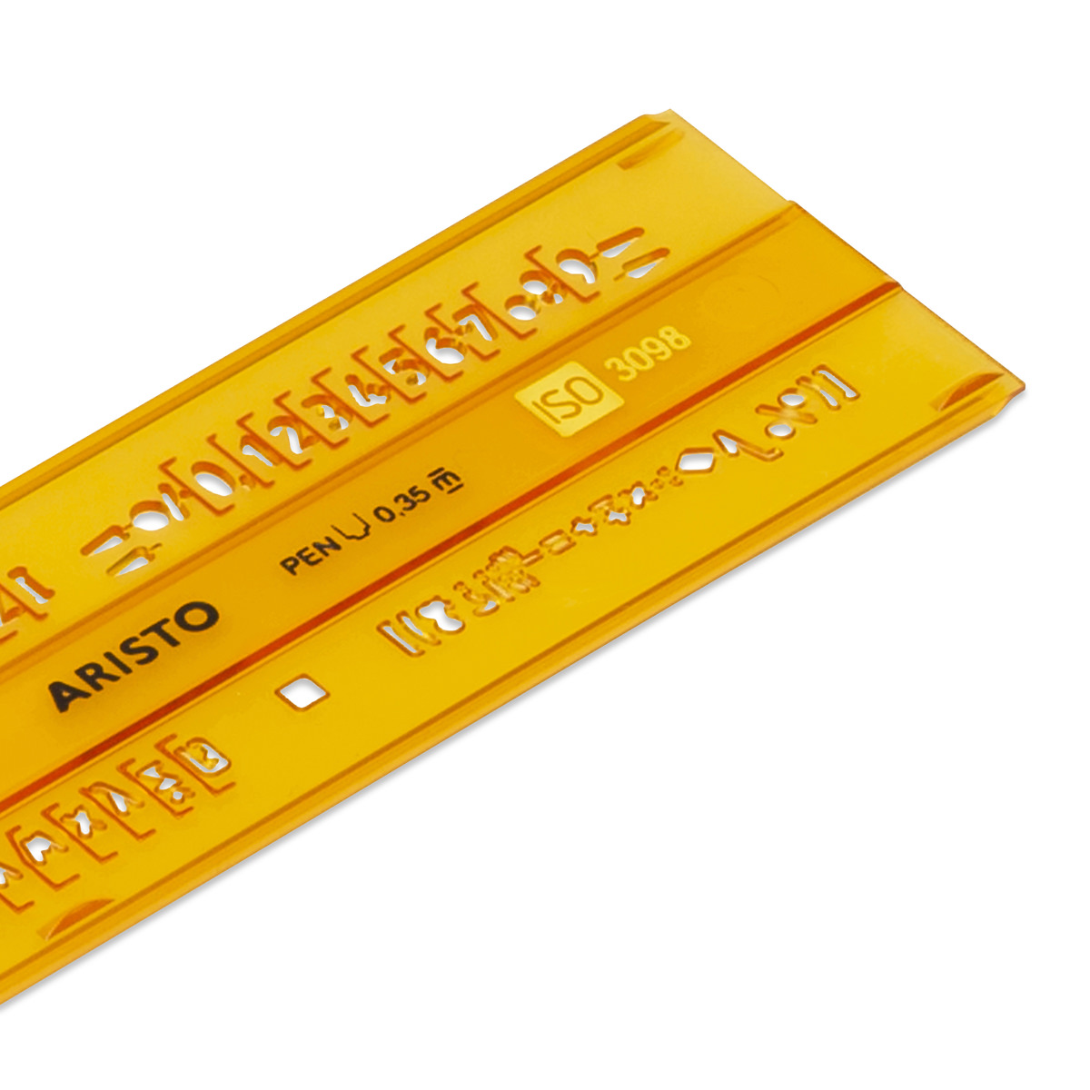 Aristo Schriftschablone gerade 3,5 mm ISO 3098-1/DIN 6776 H-Profil, Typ B 