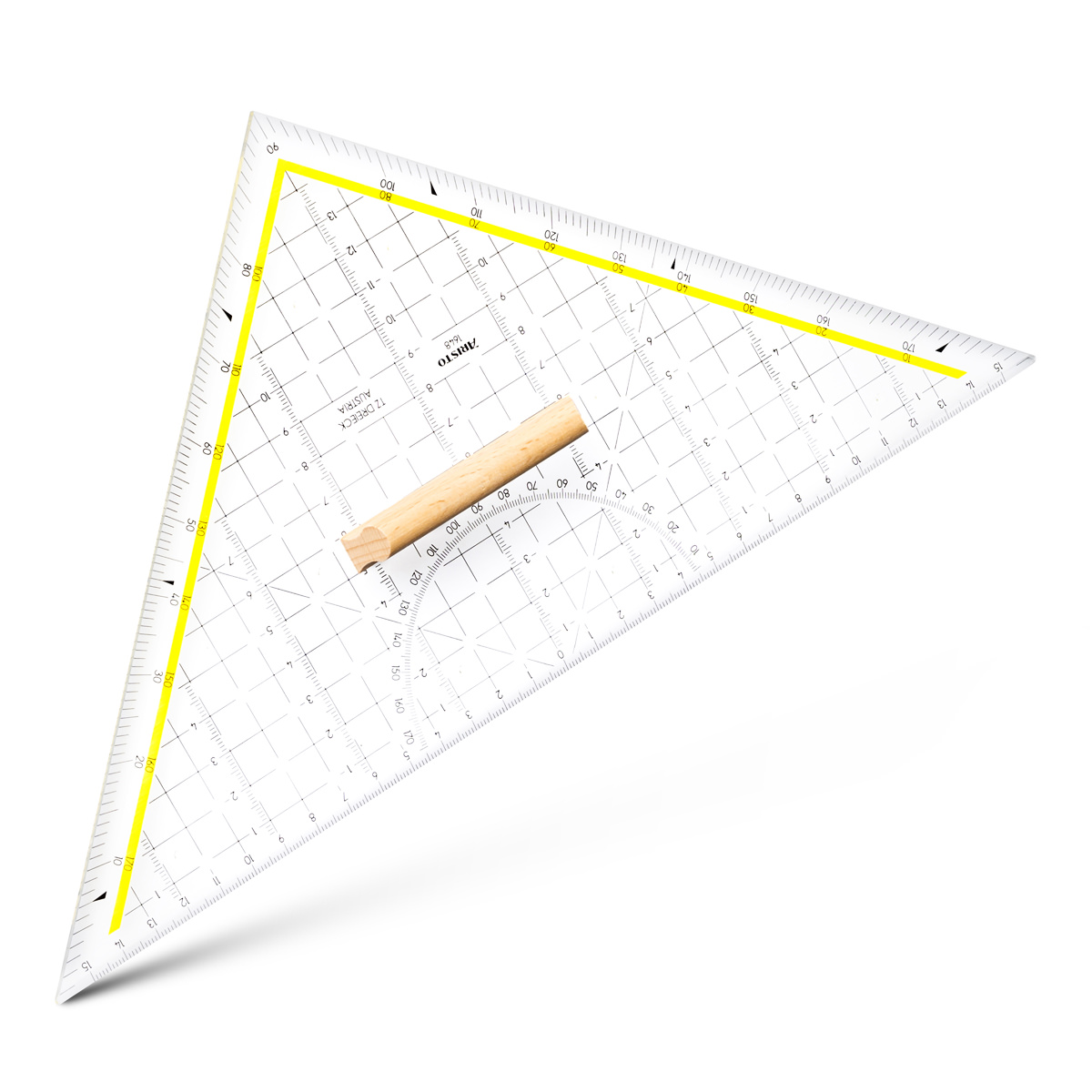 Aristo TZ-Dreieck 32,5 cm mit Holzgriff, Facette an Hypotenuse 