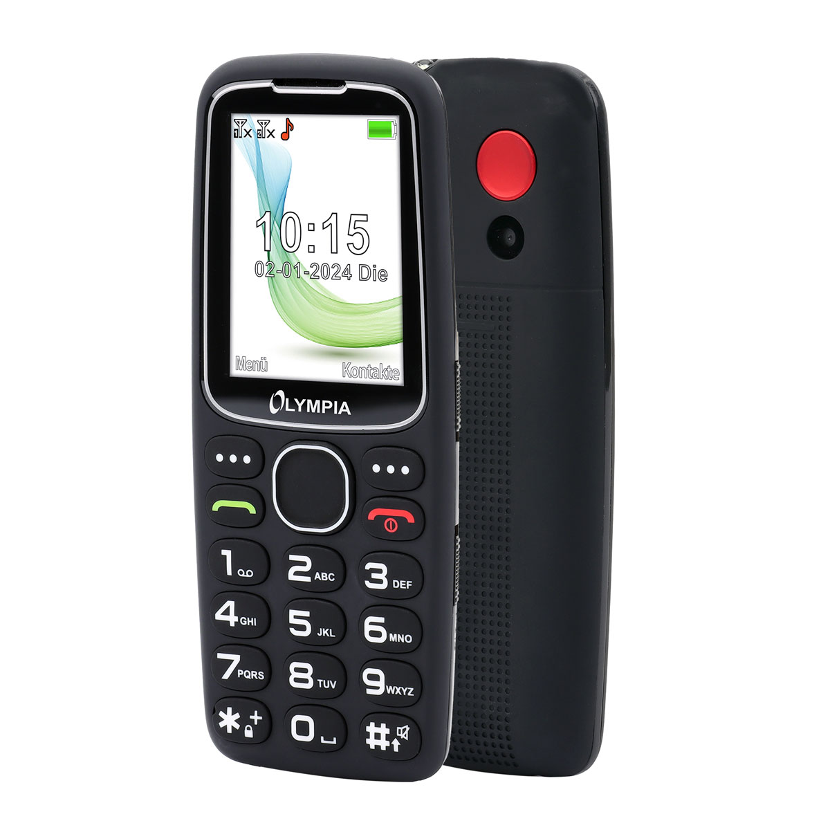 Olympia Star Mobiltelefon schwarz I Kamera I Bildkurzwahl I SOS-Taste 