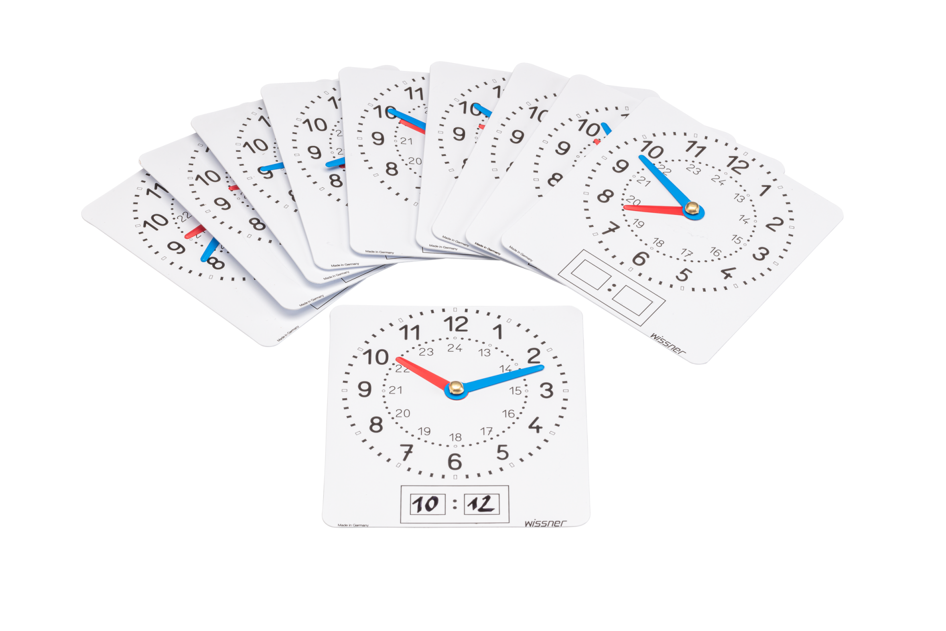 Wissner Folienuhrsatz 11 x 12 cm, beschreibbare Digitalanzeige, 10 Stück  Wissner Folienuhrsatz 11 x 12 cm, beschreibbare Digitalanzeige, 10 Stück