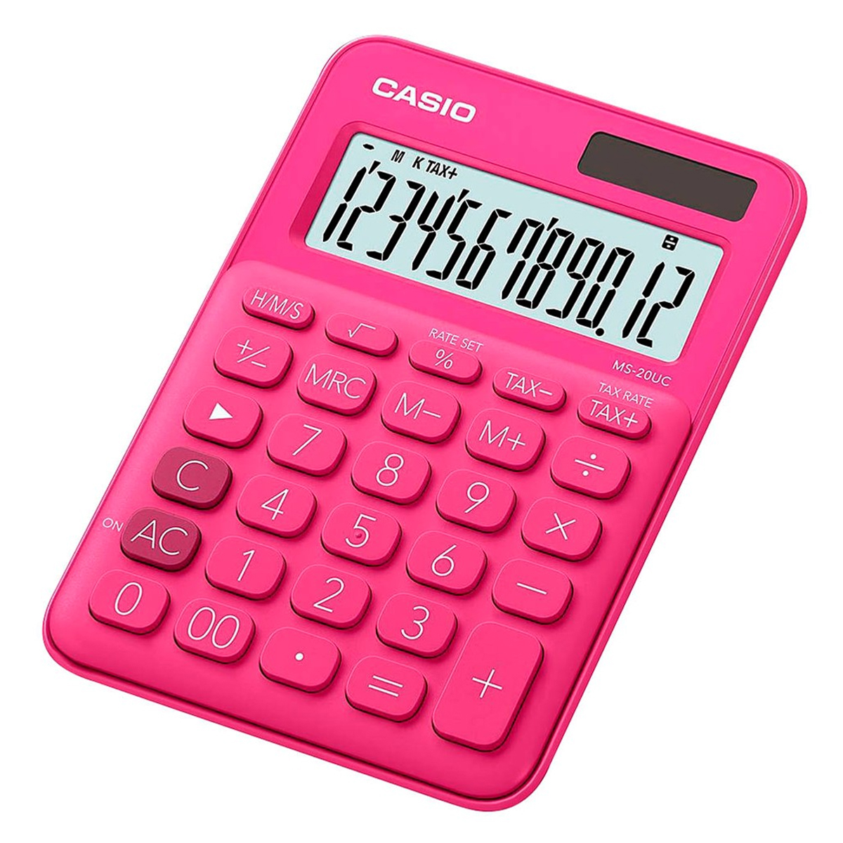 Casio MS-20 UC RD anzeigender Tischrechner rot 