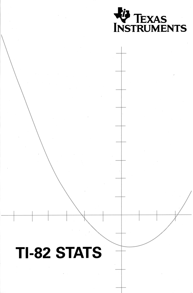 Anleitung "Erste Schritte mit dem TI-82 STATS" 54 Seiten, unterteilt in deutsch/schwedisch/englisch 
