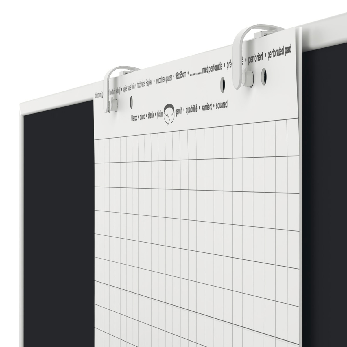 Magnetoplan 11112200 Flipchartpapier-Halter, weiß 