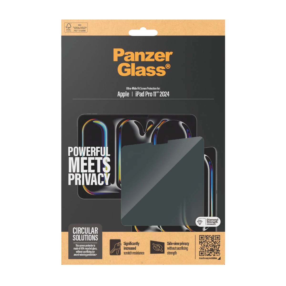 PanzerGlass® Privacy Displayschutz Ultra-Wide Fit für iPad Pro 11'' (2024-2025)