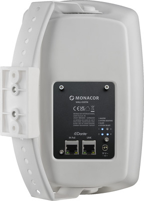 MONACOR WALL-05DT Aktivlautsprecher mit integriertem Dante®-Modul