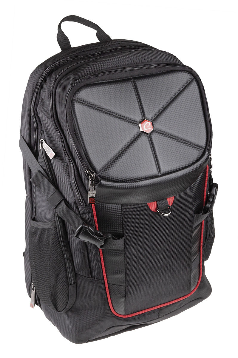BestLife Gaming Chord RUCKSACK schwarz/rot Gaming Rucksack mit USB, Headsetfach, 17'' Laptop