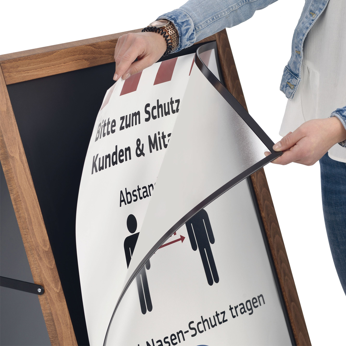 Magnetoplan 50090060 Outdoor Kundenstopper, PEFC-zertifiziert A1