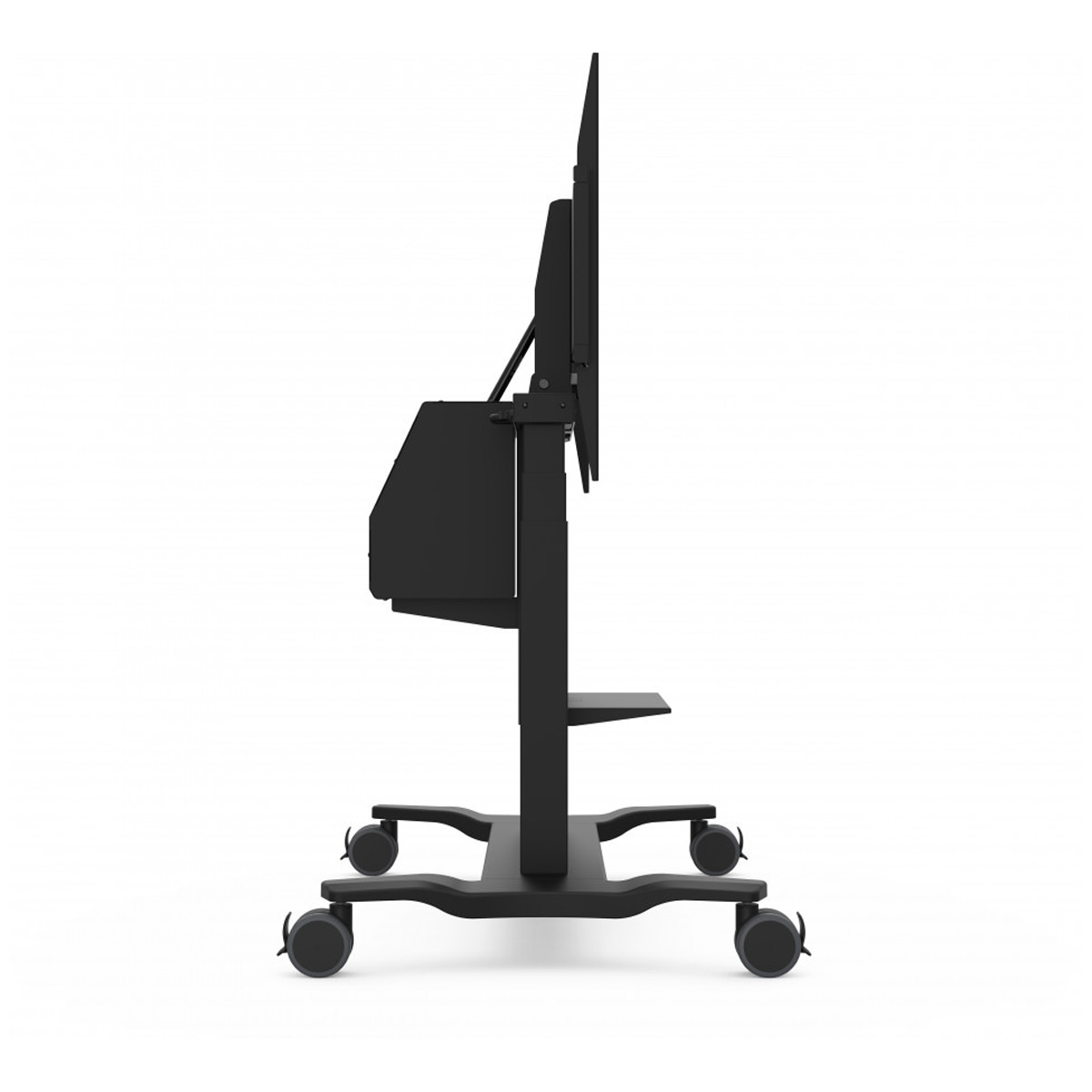 ViewSonic VB-STND-007, Motorisierter Rollwagen Motor. Double Trolley Cart für 55~86, Black