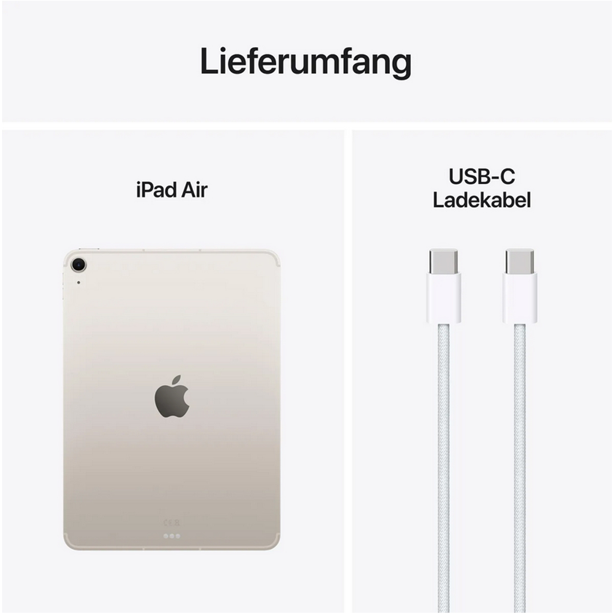 Apple iPad Air M3 11'' (27,9cm) 2025 Wi-Fi + Cellular 256 GB Polarstern