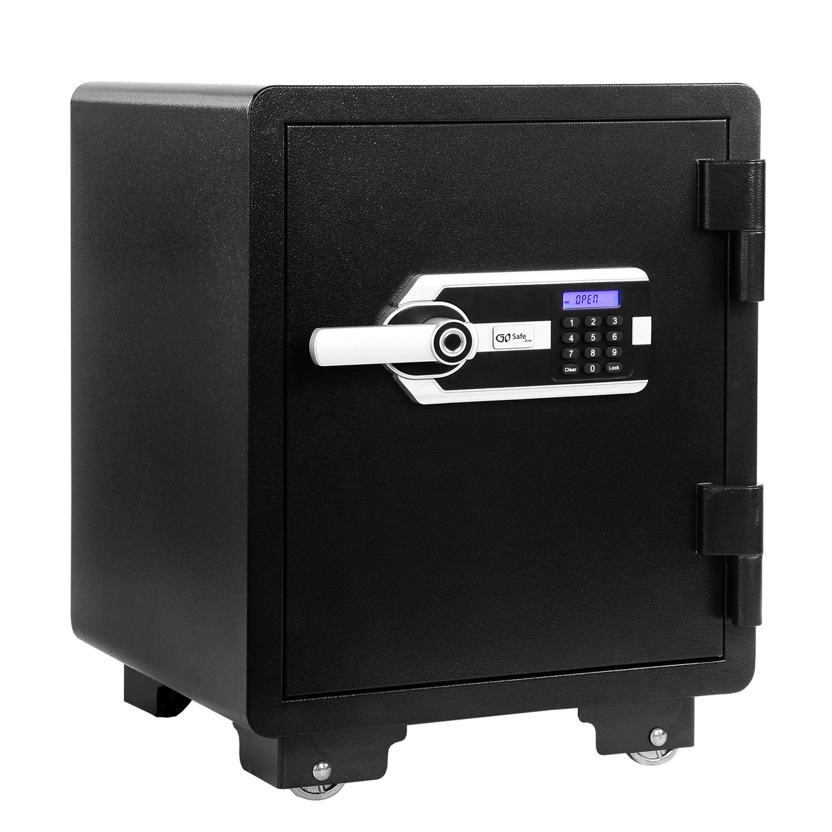 Olympia GOsafe 5530FP Feuerschutzsafe schwarz, Codeschloss mit Fingerprint, 39 Liter, 73 kg