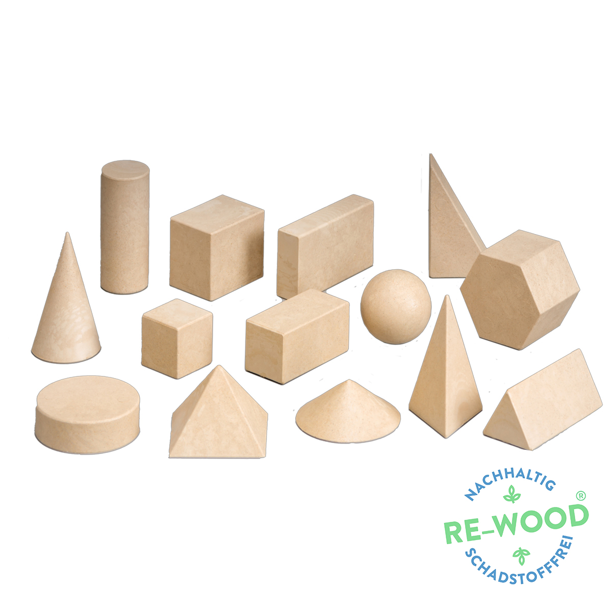 Wissner RE-Wood® Geometriekörpersatz 14 Stück 