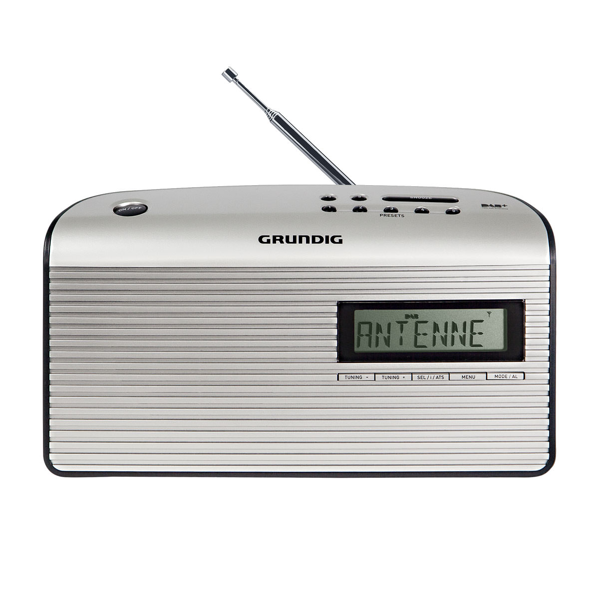 Grundig Music 7000x DAB+ GS tragbares Radio, 1 Watt, grey/silver