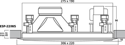 MONACOR ESP-22/WS ELA-Hi-Fi-Wand- und -Deckenlautsprecher