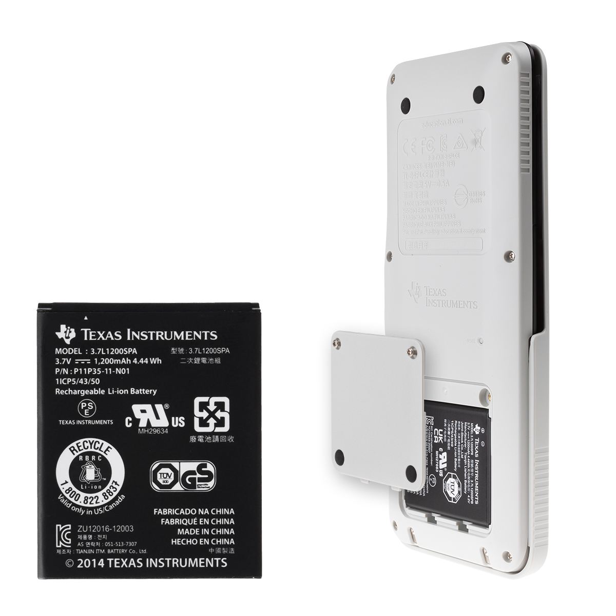 TI-Nspire Akku Texas Instruments für CX, CX CAS, CXII T, CXII T CAS, TI-84 Plus CE-T 