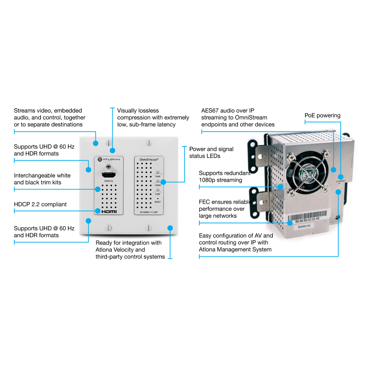 Atlona AT-OMNI-111-WP OmniStream Single IP Encoder 