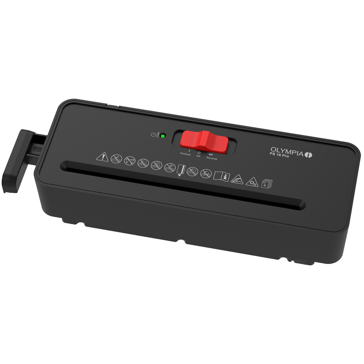 Olympia PS 16 Pro Papierschredder schwarz, Aktenvernichter-Aufsatz 