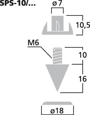 MONACOR SPS-10/GO LS-Spike-Set (4er)