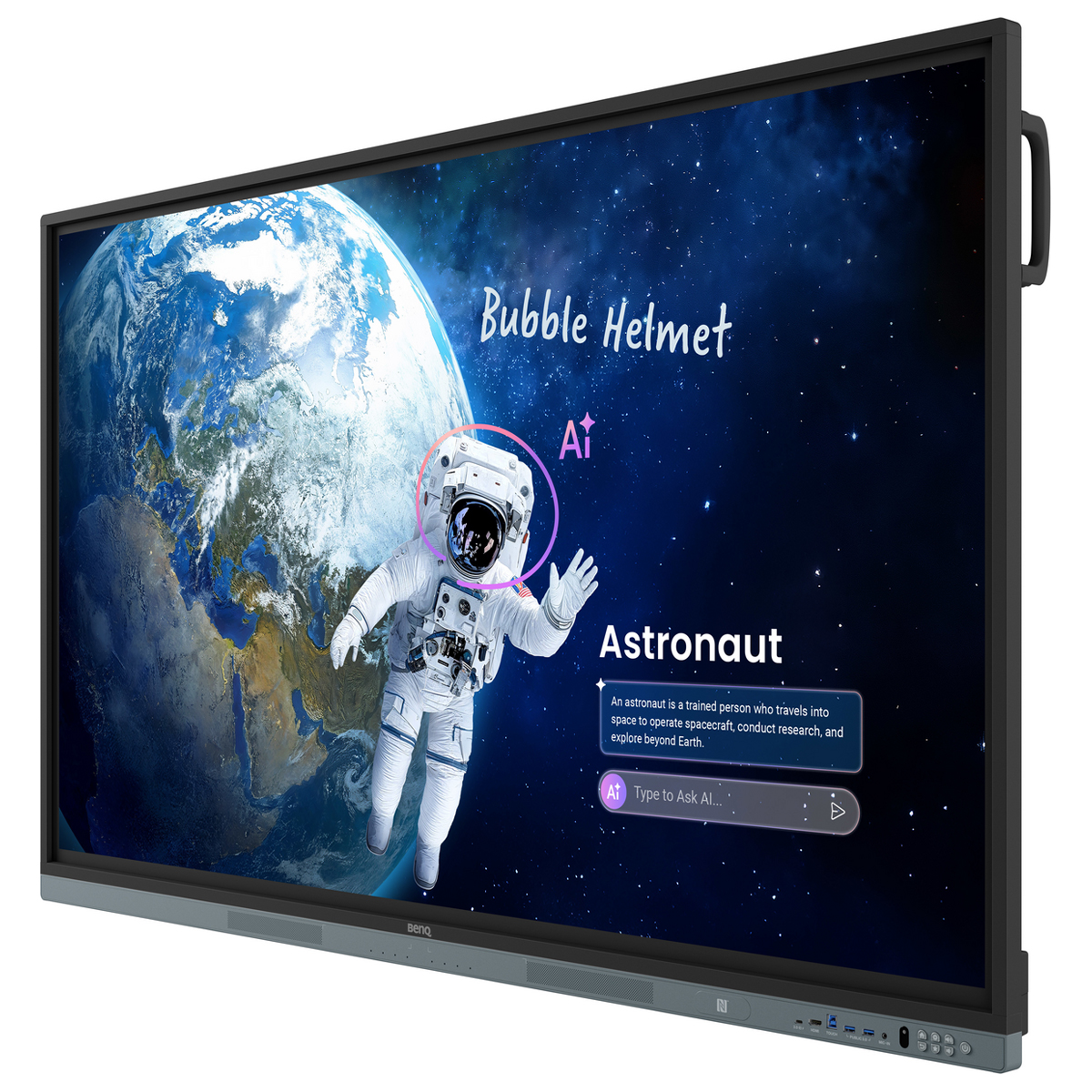 BenQ RM6505 65'' (165,1cm) Display, UHD, IR Touch, 128 GB, 3840 x 2160 px, 450cd/m², 8 ms, 1.500:1 