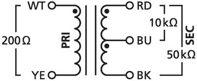 MONACOR NTE-10/3 Audio-Übertrager 1:3/1:10 für Mikrofonsignale