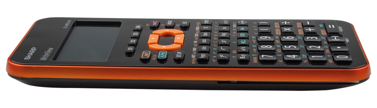 Sharp EL-W531 XH YR Schulrechner orange, Batteriebetrieb 