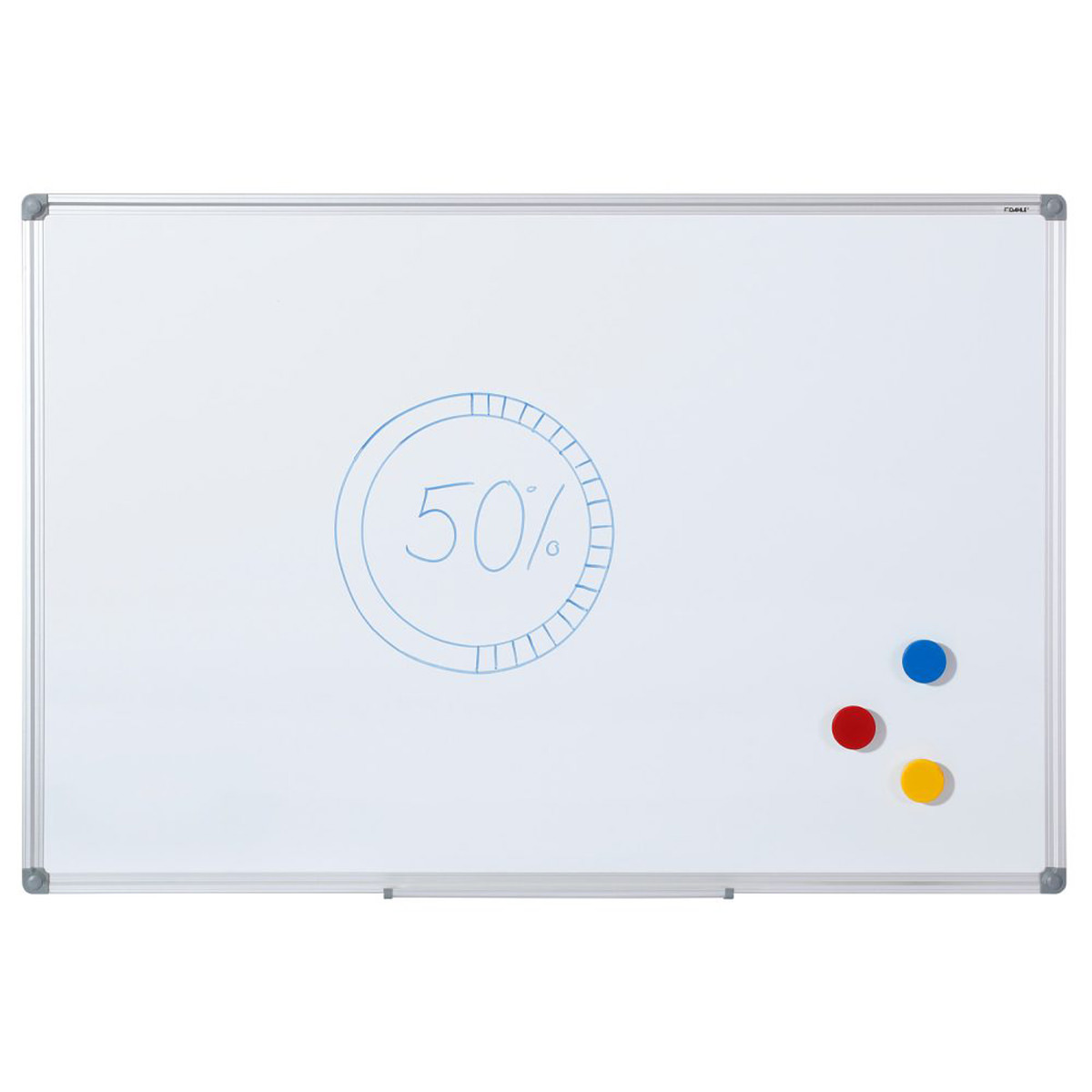 Dahle Basic Board 60 x 90 cm weiß lackiert, im Alu-Rahmen 