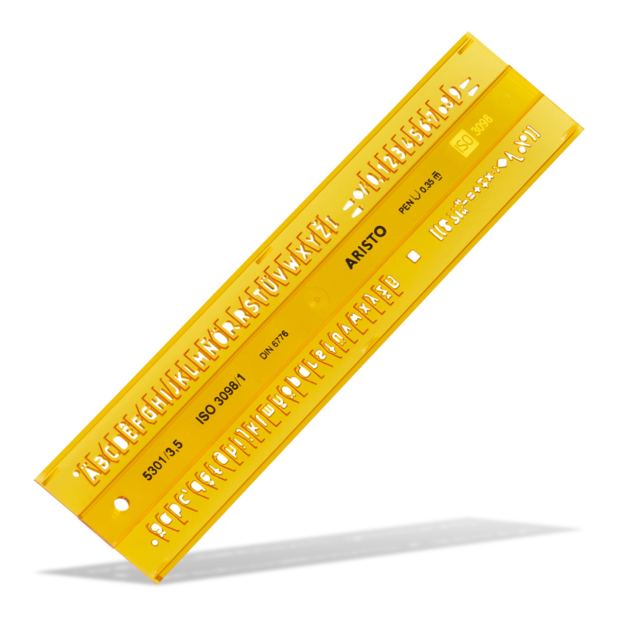Aristo Schriftschablone gerade 3,5 mm ISO 3098-1/DIN 6776 H-Profil, Typ B 