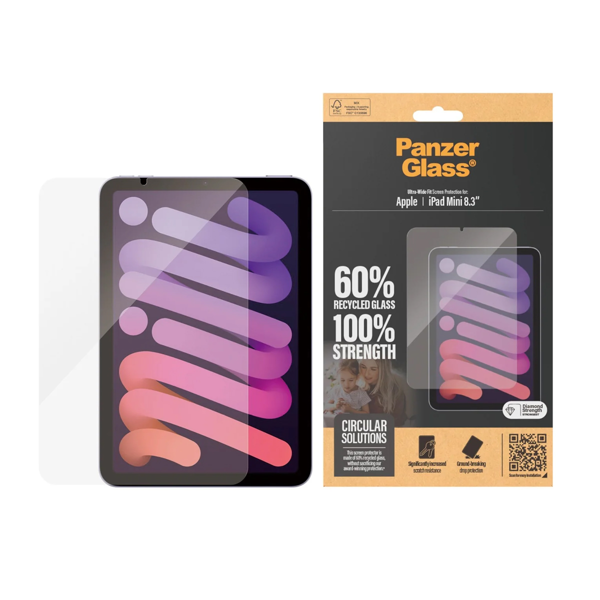 PanzerGlass® Displayschutz Ultra-Wide Fit für iPad Mini 8.3'' (2021, 2024)