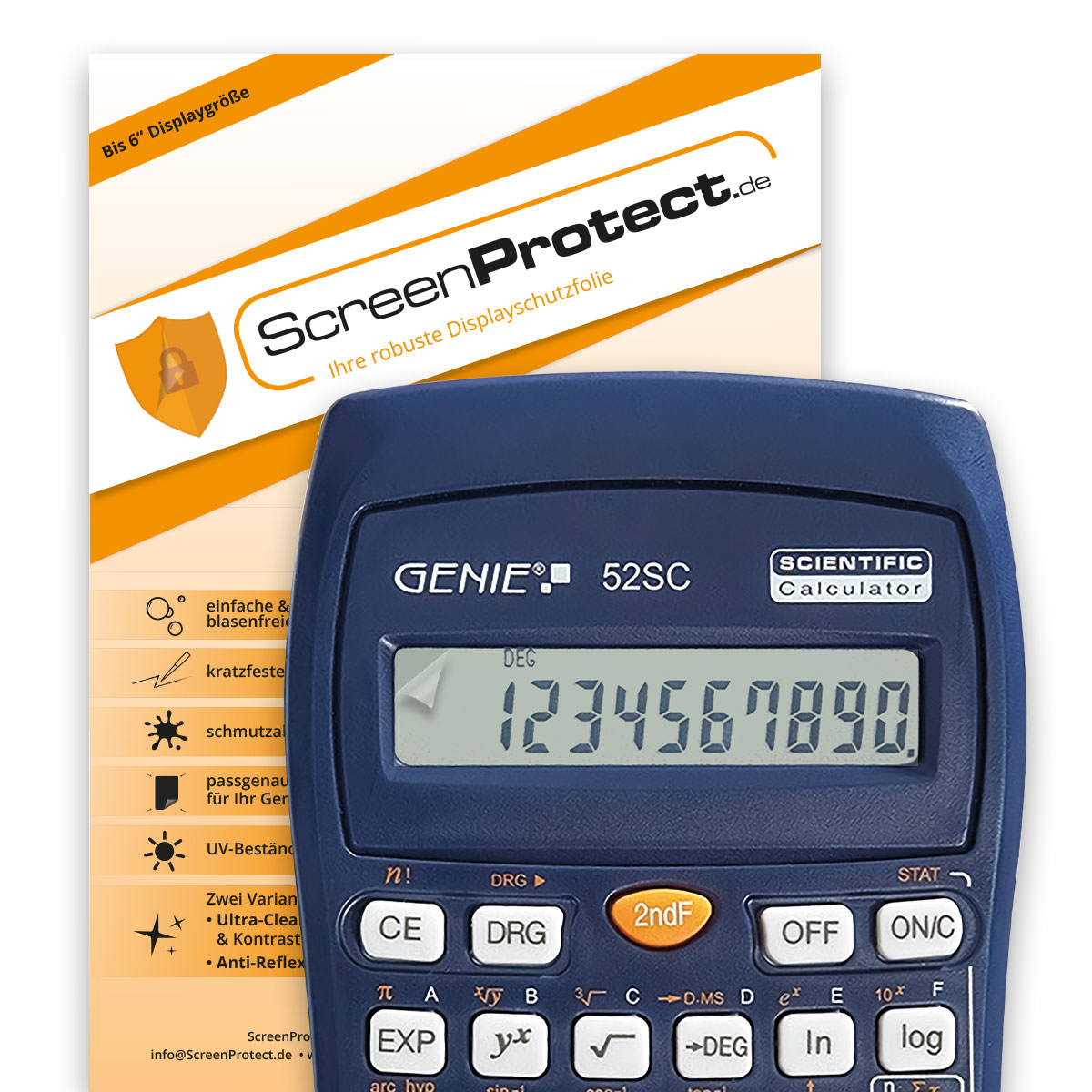 ScreenProtect Displayschutzfolie UltraClear für Genie 52 SC (Folie+Microfasertuch)