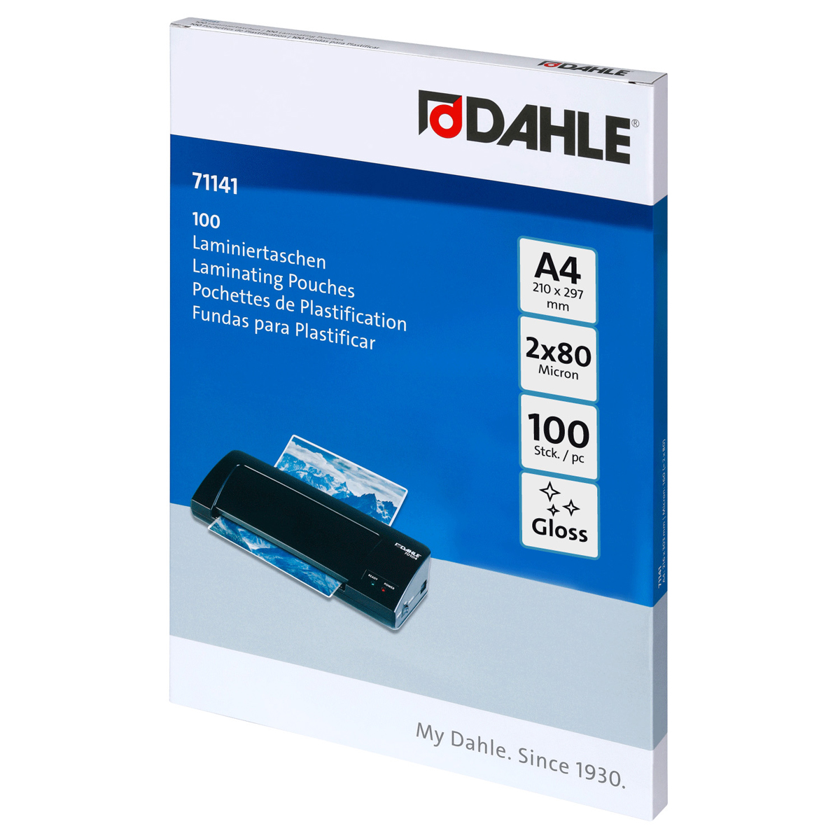 Dahle Laminiertaschen DIN A4 216x303 mm, 2x80 micron, 100 Stück 