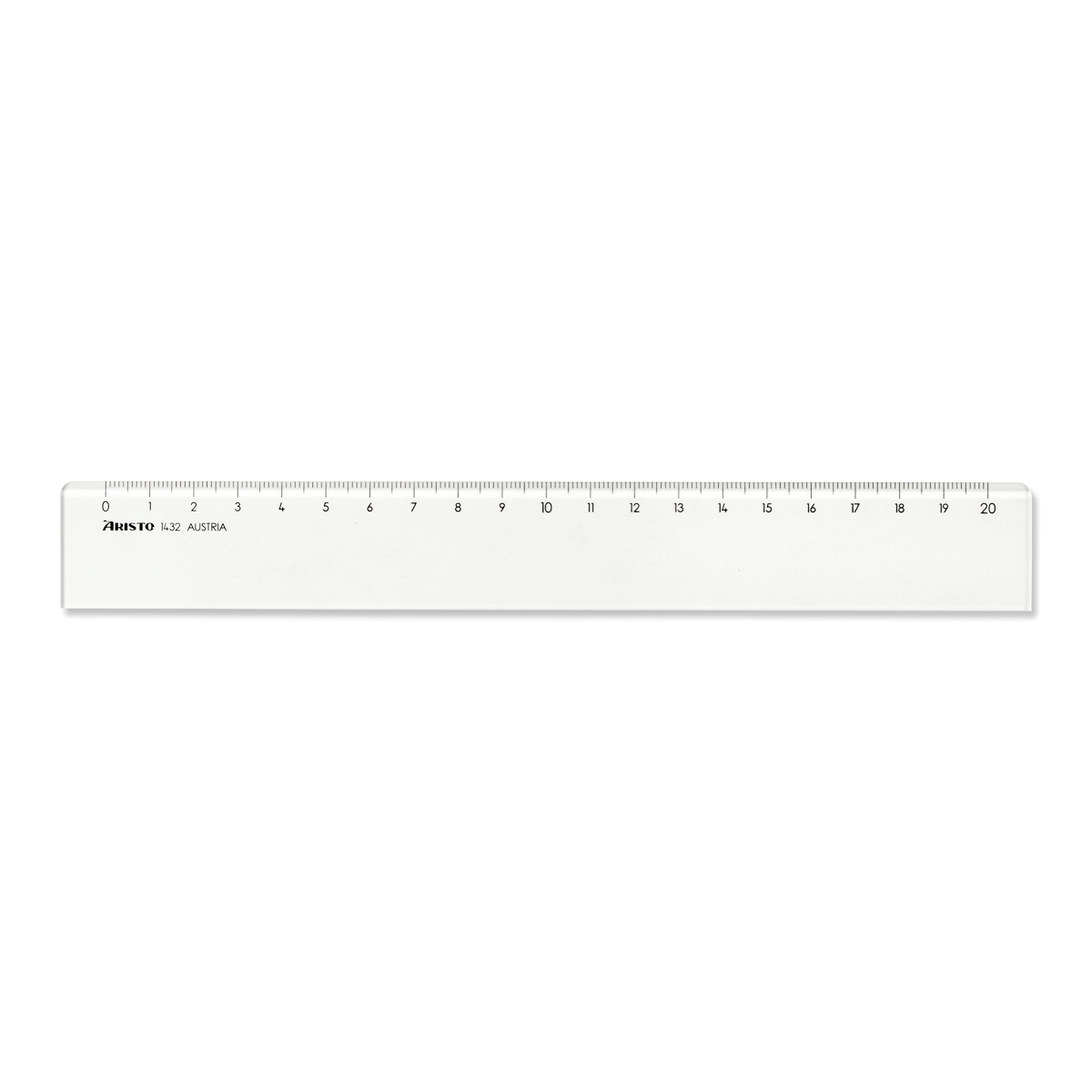 Aristo Lineal 20 cm mm-Teilung, glasklares Plexiglas 