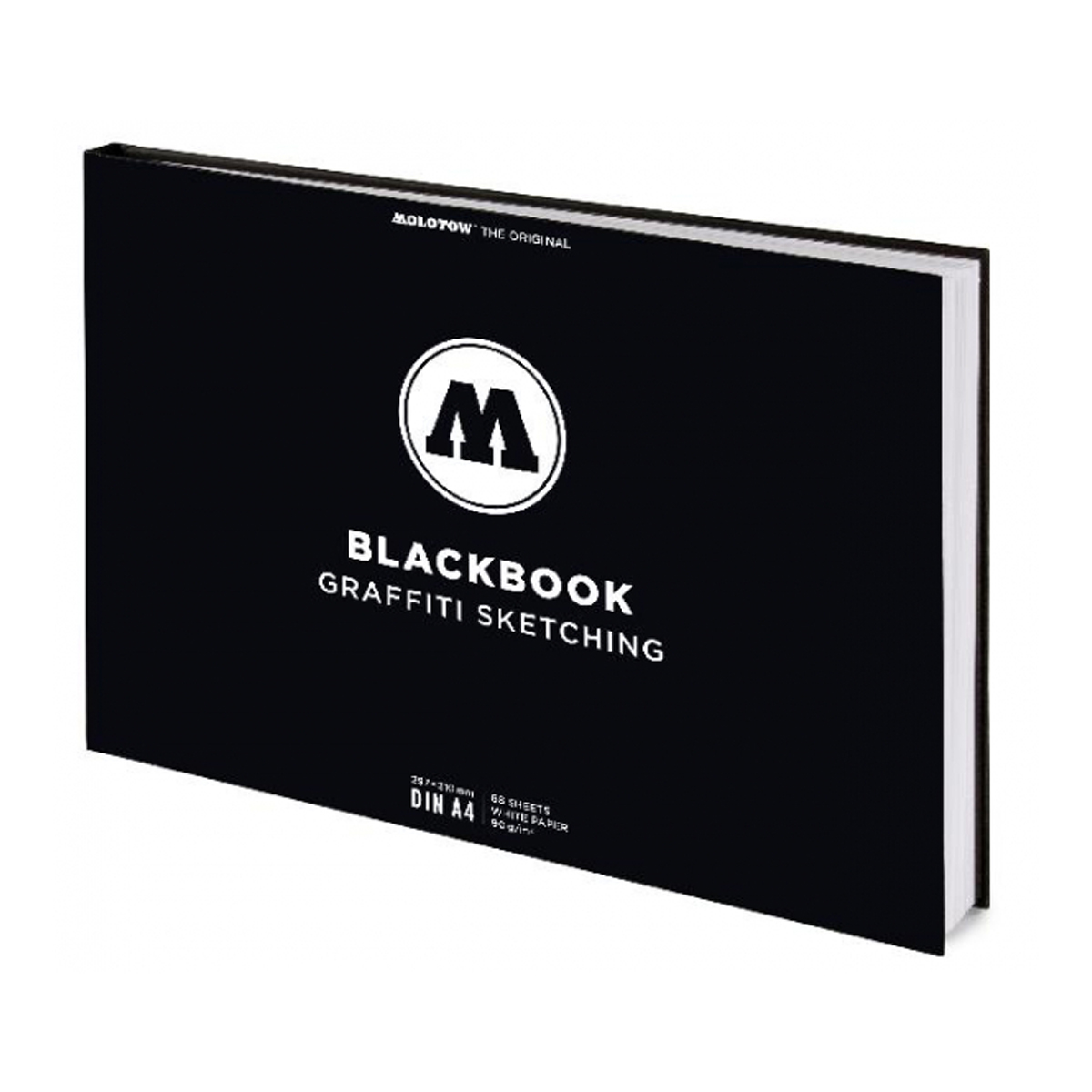 Molotow Blackbook DIN A4 Querformat 68 Seiten, Hardcover Umschlag 