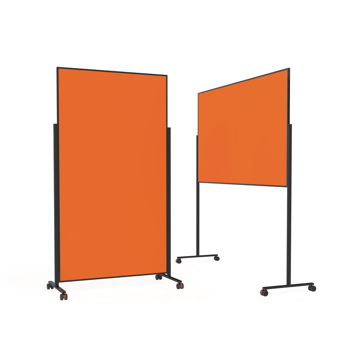 Magnetoplan 1181244 Design-Moderationstafel VarioPin orange 180 x 100cm, Rahmen schwarz