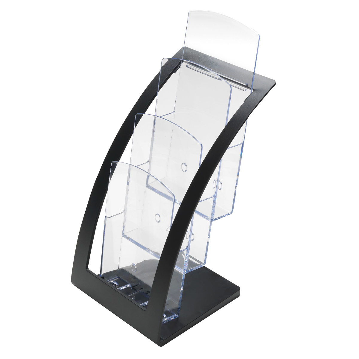 Magnetoplan 693604 Prospekthalter Contemporary DIN Lang, schwarz