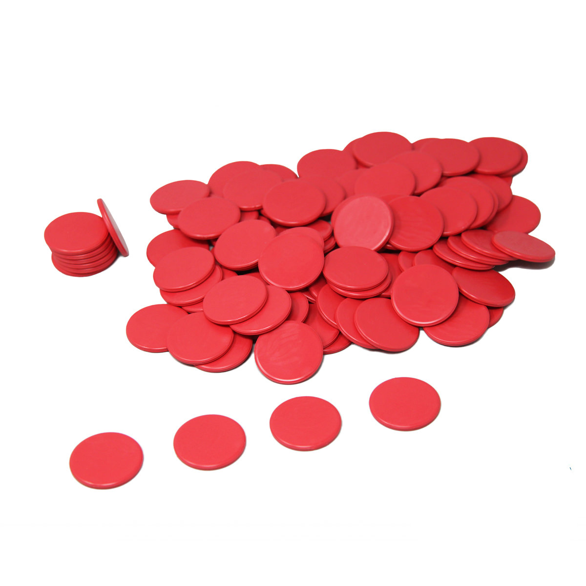Wissner Spielchips rot 100 Stück, 25 mm Durchmesser 