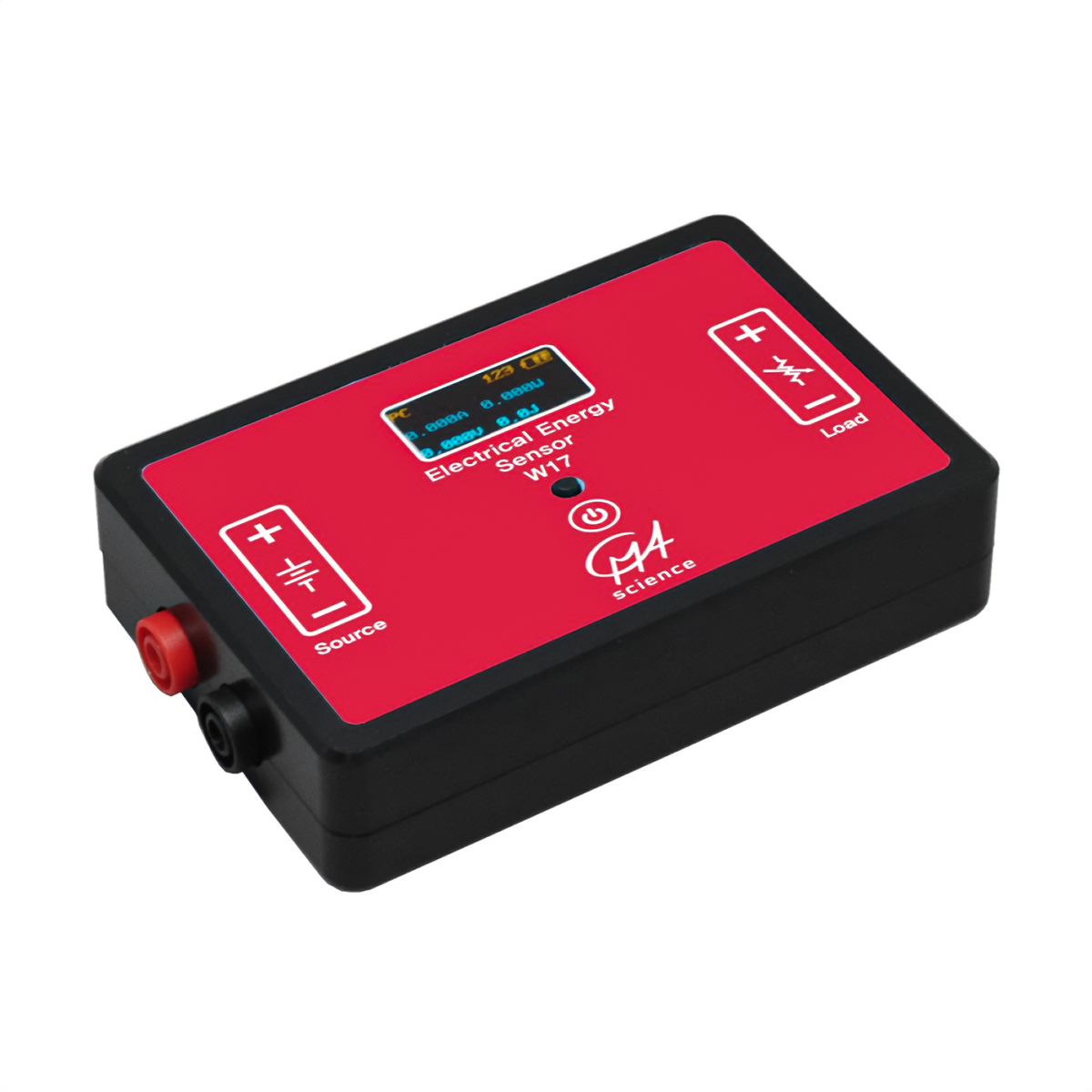 CMA kabelloser elektrischer Energiesensor W17, Messbereich 0 bis 36 V / 0 bis 1 A / 0 bis 36 W / 0 bis 6000 J