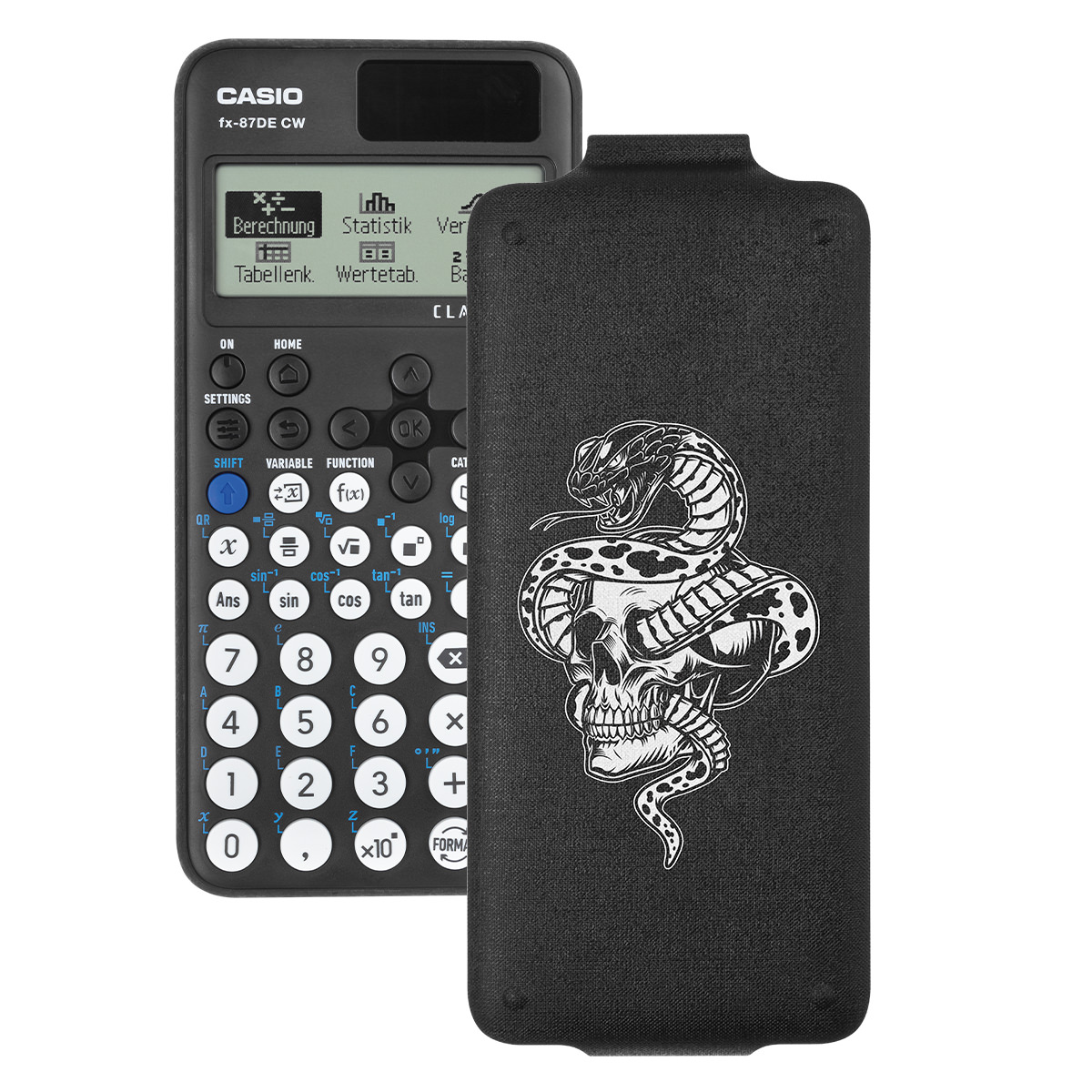 Casio FX-87 DE CW ClassWiz Schulrechner mit Schlangen-Bedruckung (Motiv 02)
