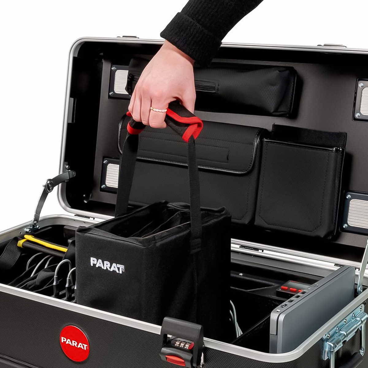 PARAPROJECT® CASE i15 BASKET Charge&Sync, inkl. USB-Lightning-Kabel, schwarz