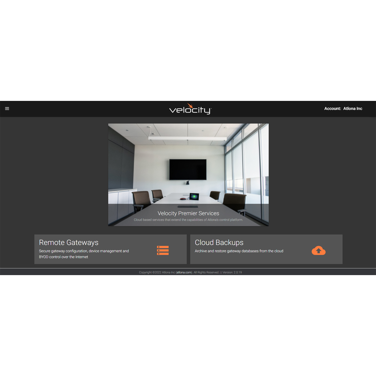 Atlona Velocity AT-VPS-RG-T3 Remote Gateway Lizenz, VGW-HW20